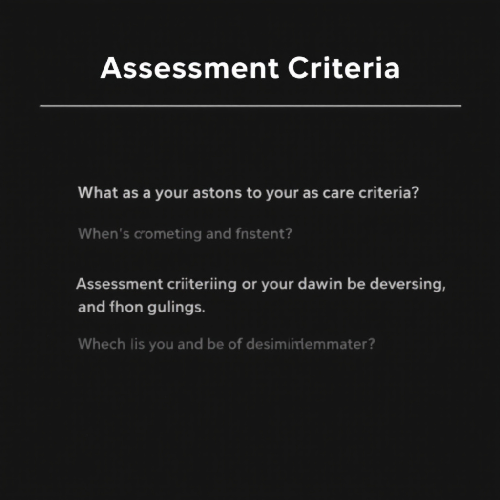 Assessment Criteria