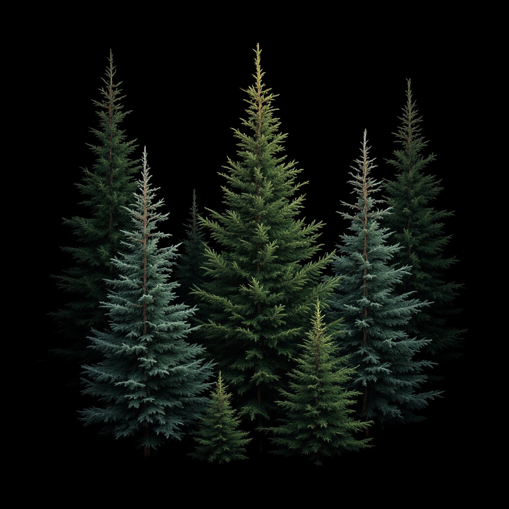 evergreen trees