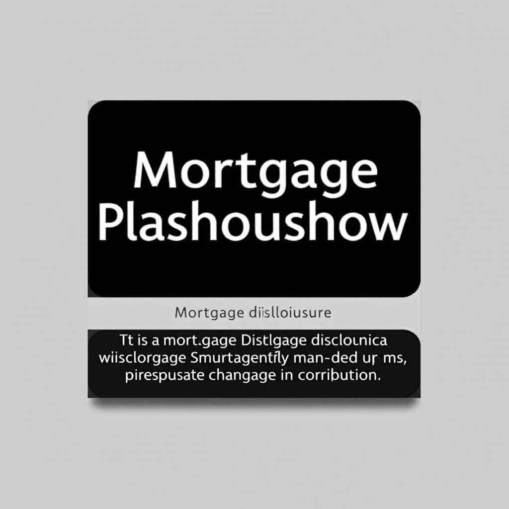 Mortgage Disclosure