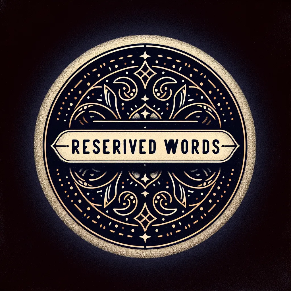 Reserved Words