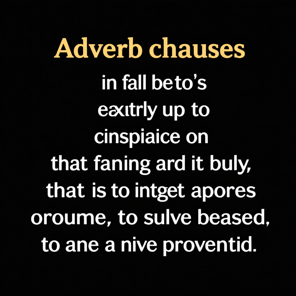 adverb clauses