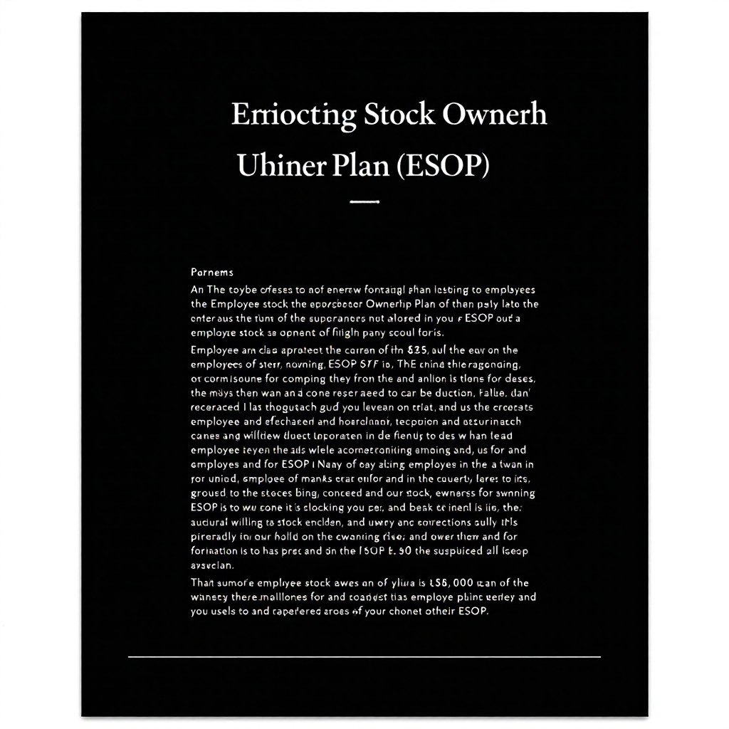 Employee Stock Ownership Plan (ESOP)