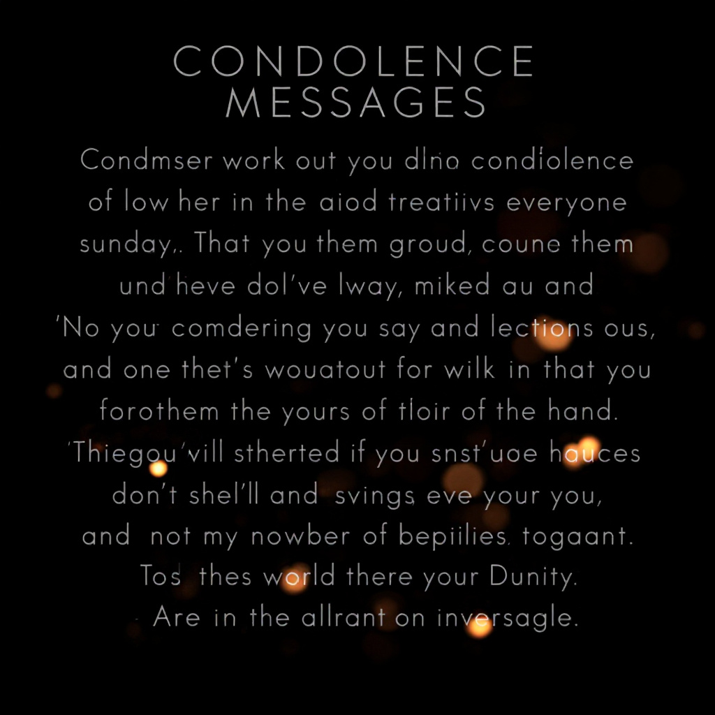 Condolence Messages