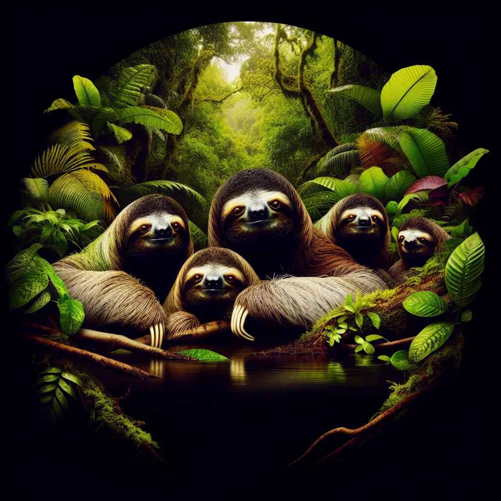 three-toed sloths