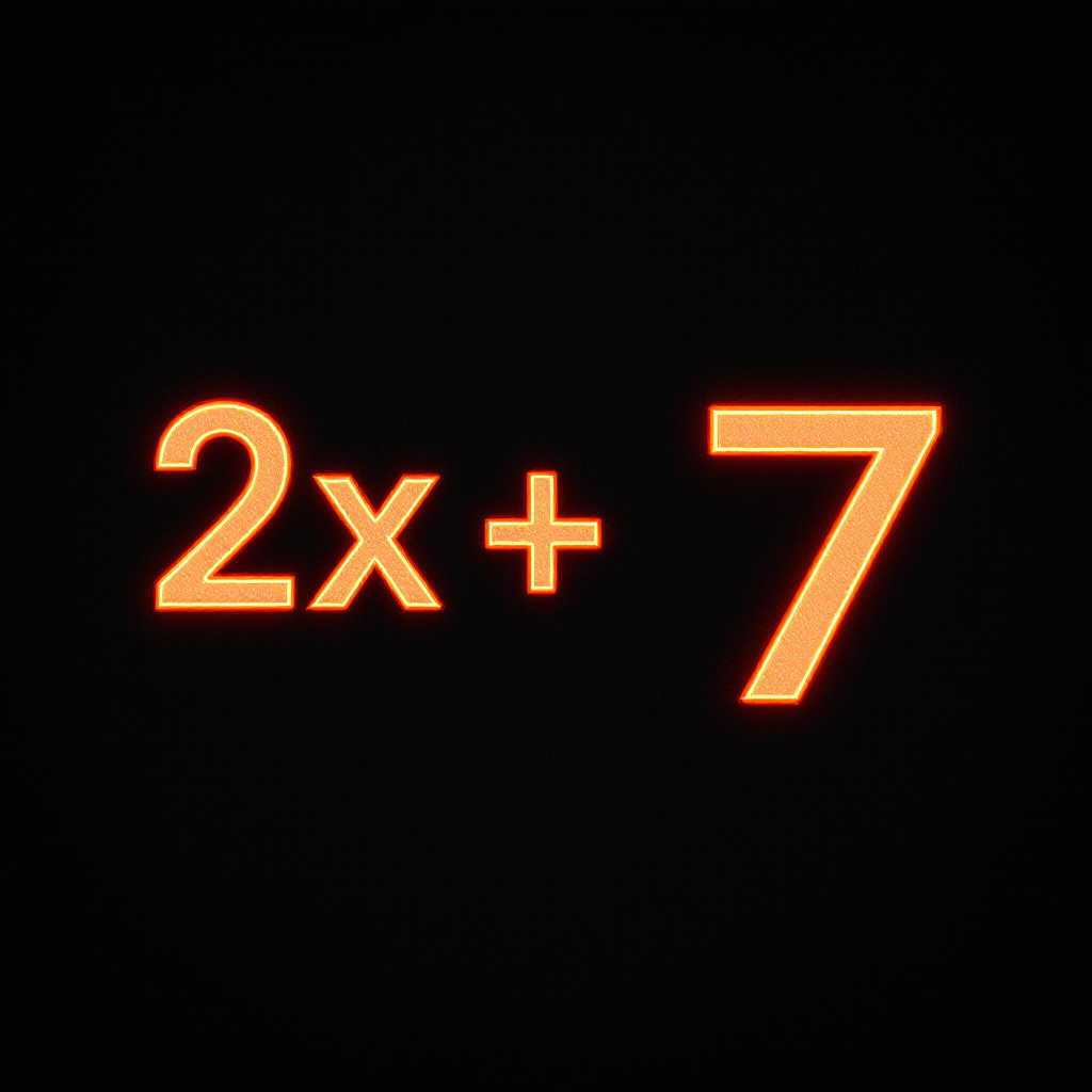 2x + 3 = 7