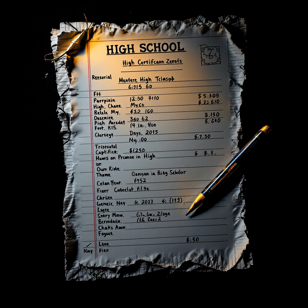 high school transcript