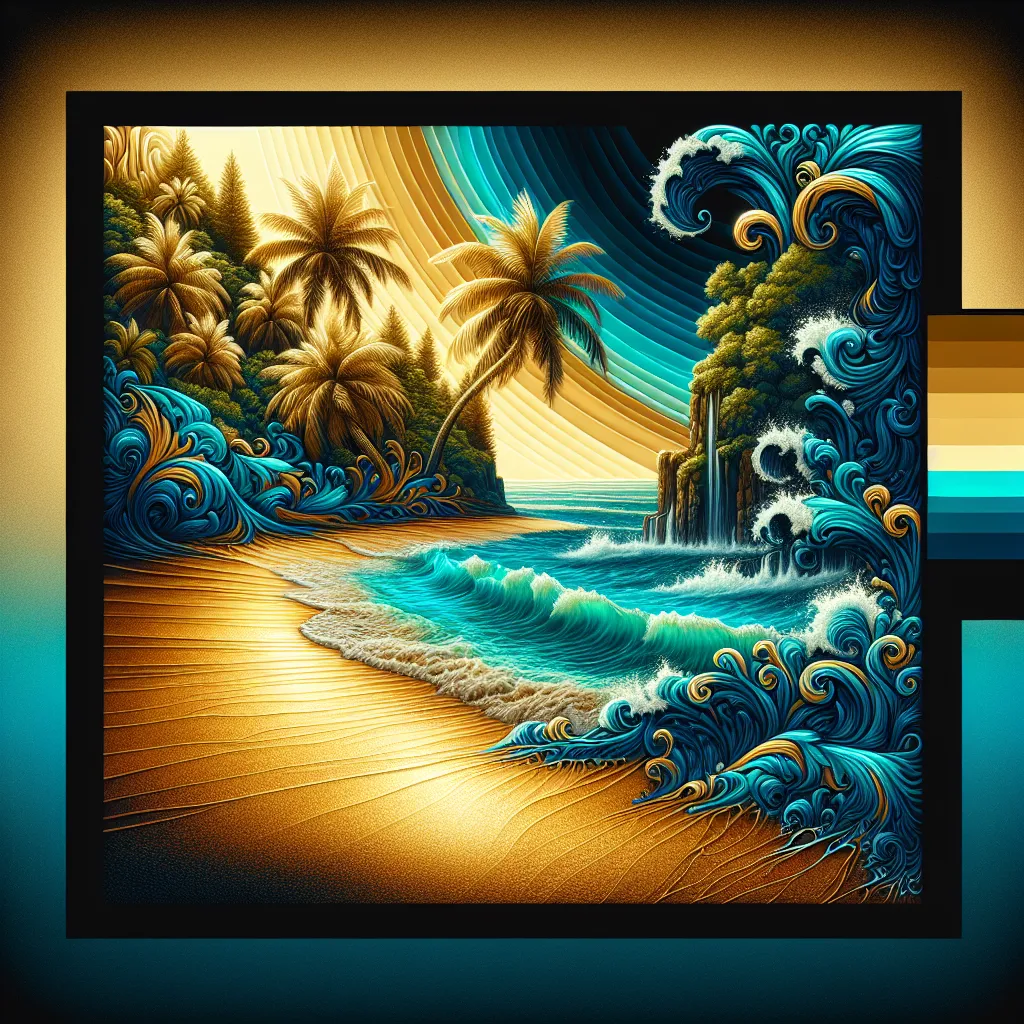 beach-themed artwork