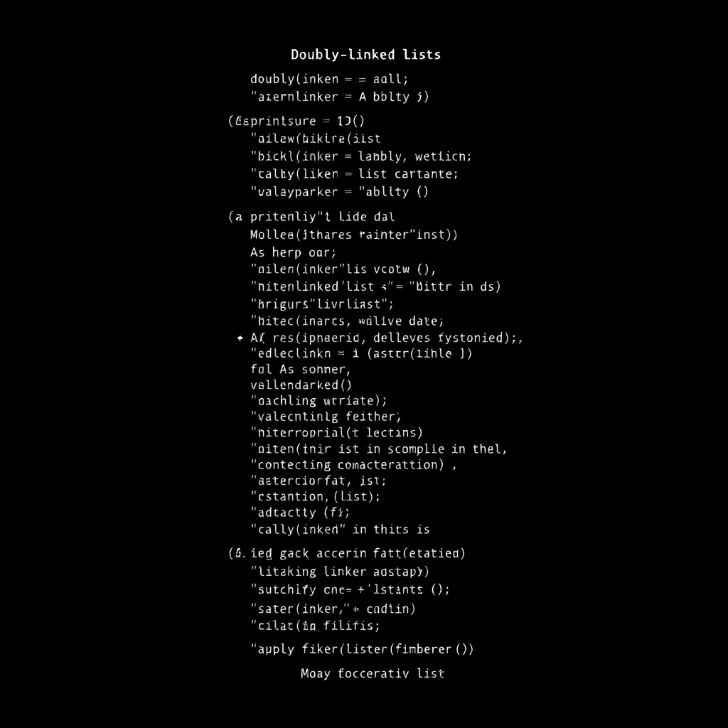 doubly linked lists