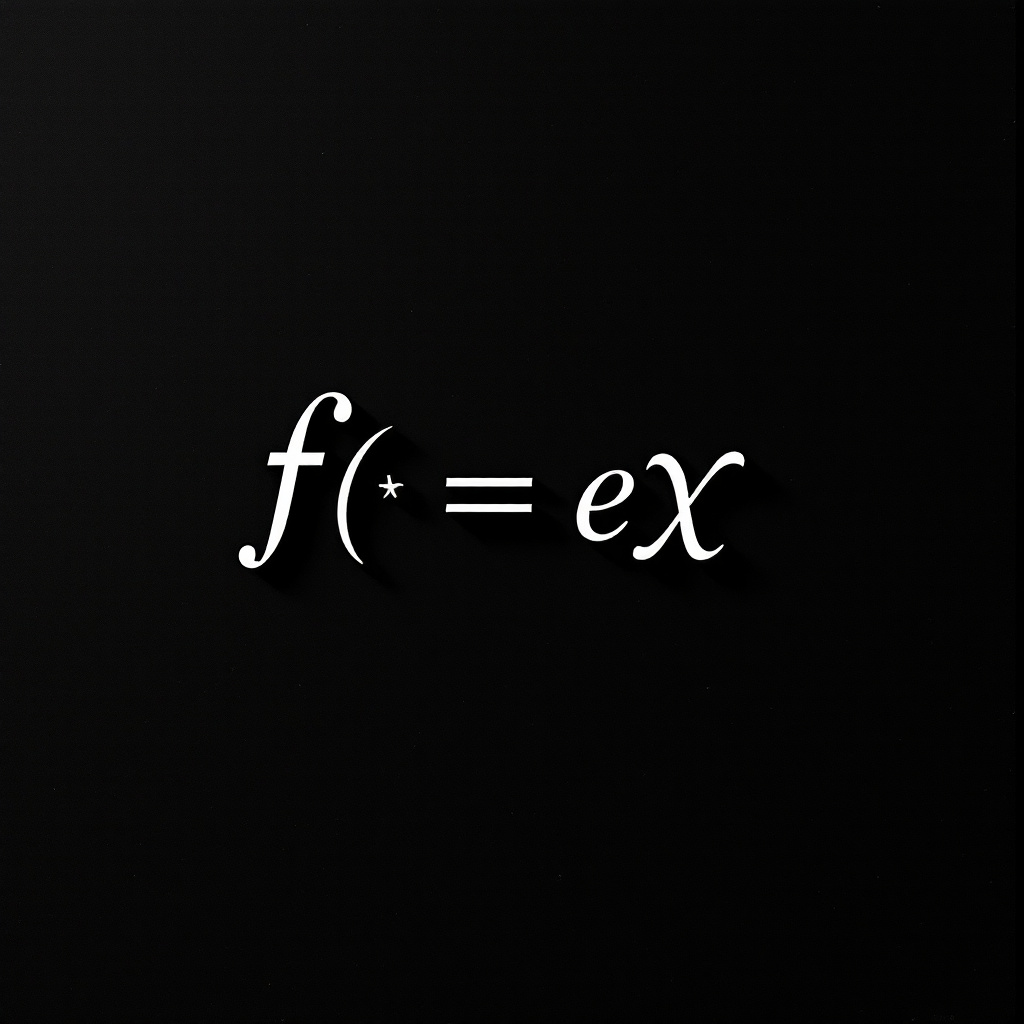 f(x) = e^x