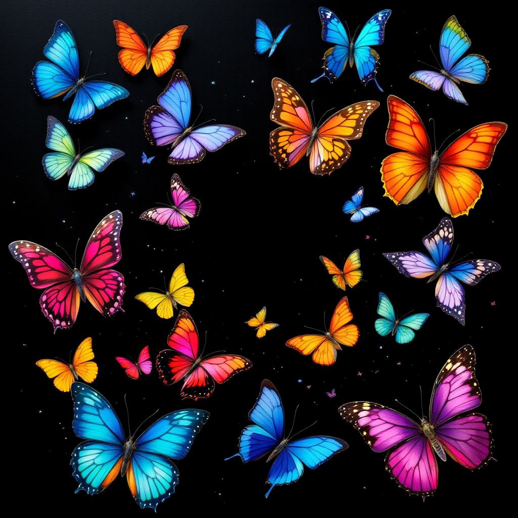 colorful butterflies