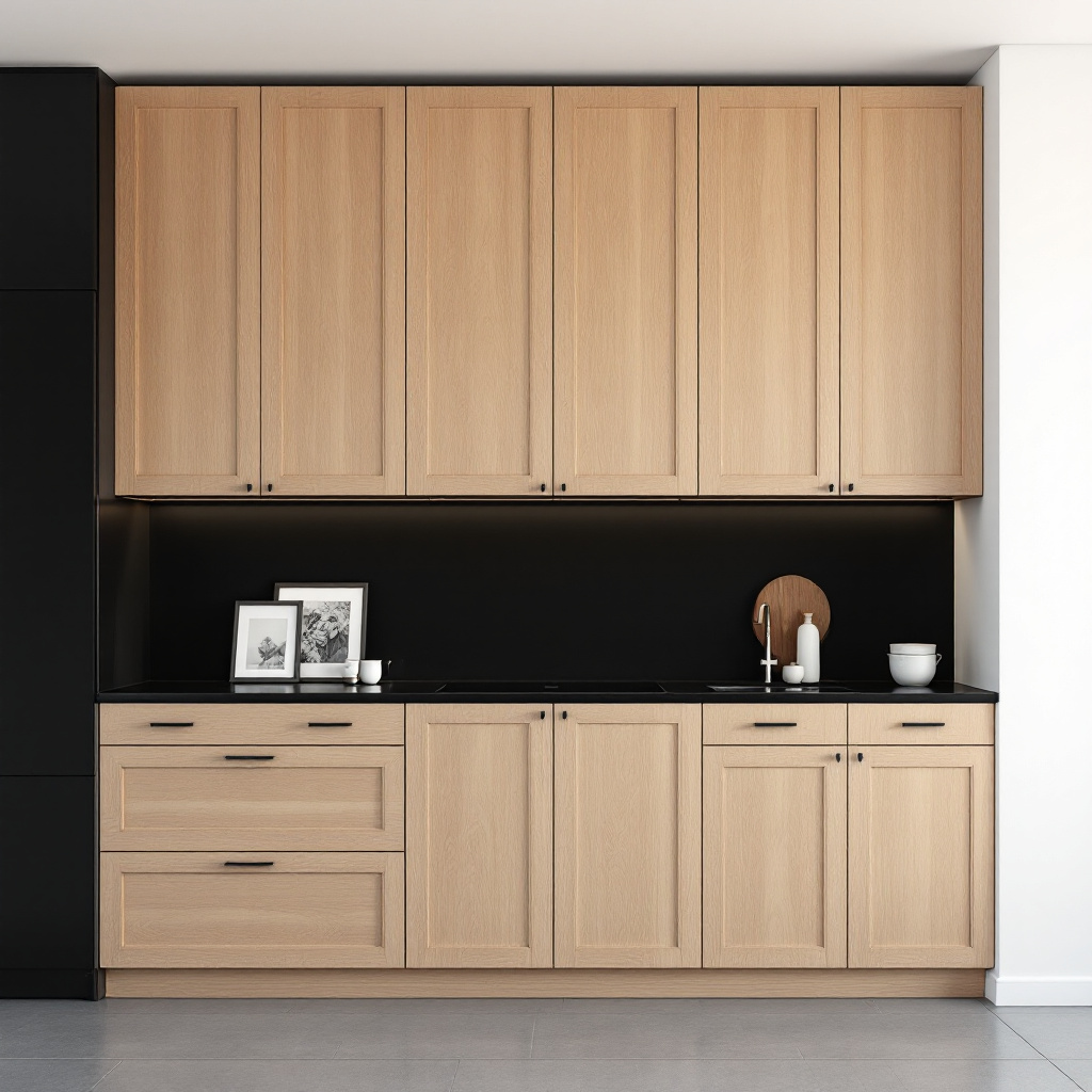 wooden cabinets