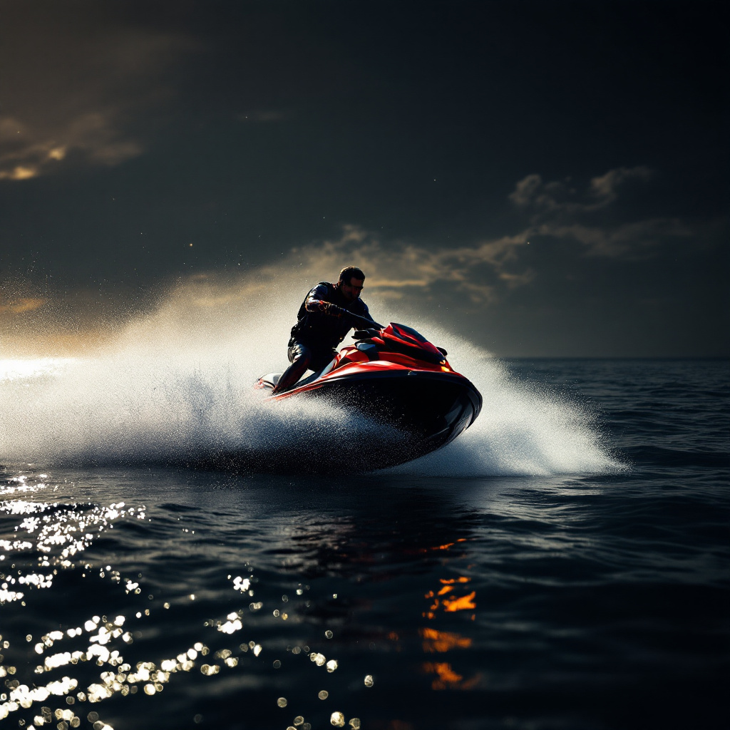 jet skiing