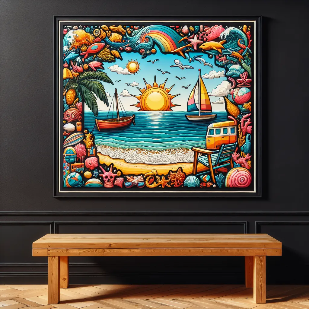 beach-themed wall art