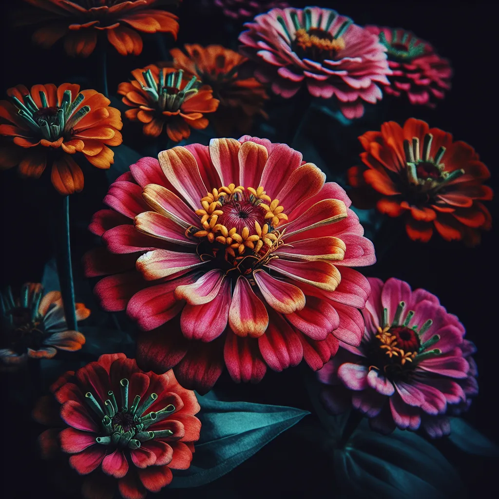 zinnias