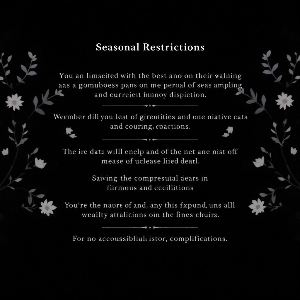 Seasonal Restrictions