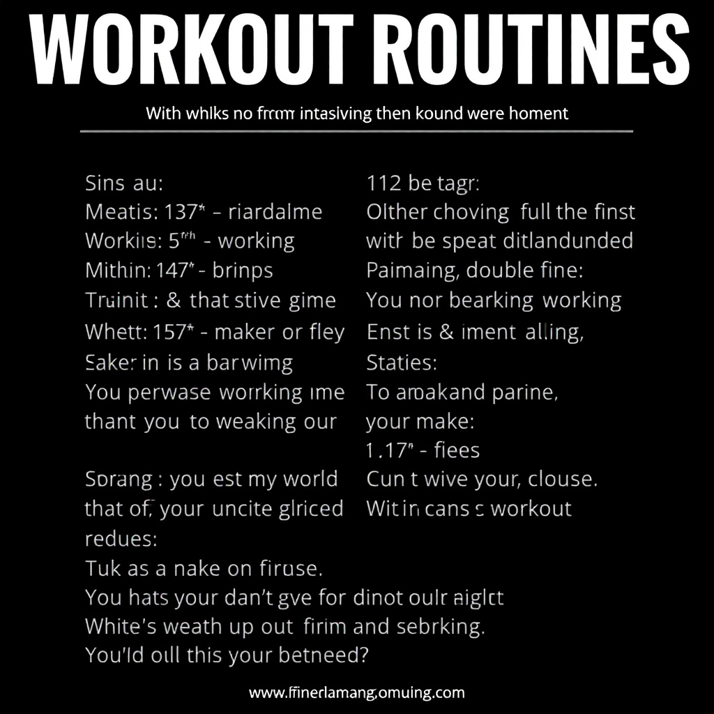 Workout Routines