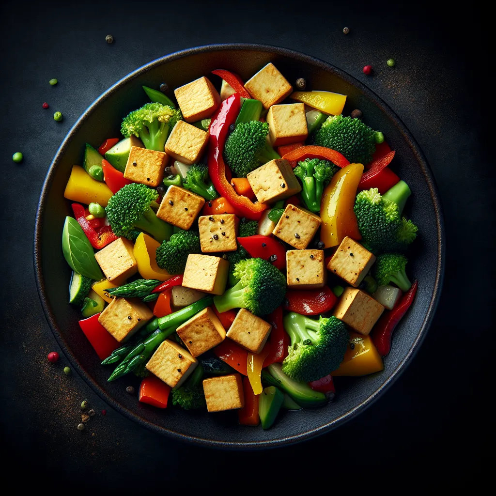 stir-fried tofu with vegetables