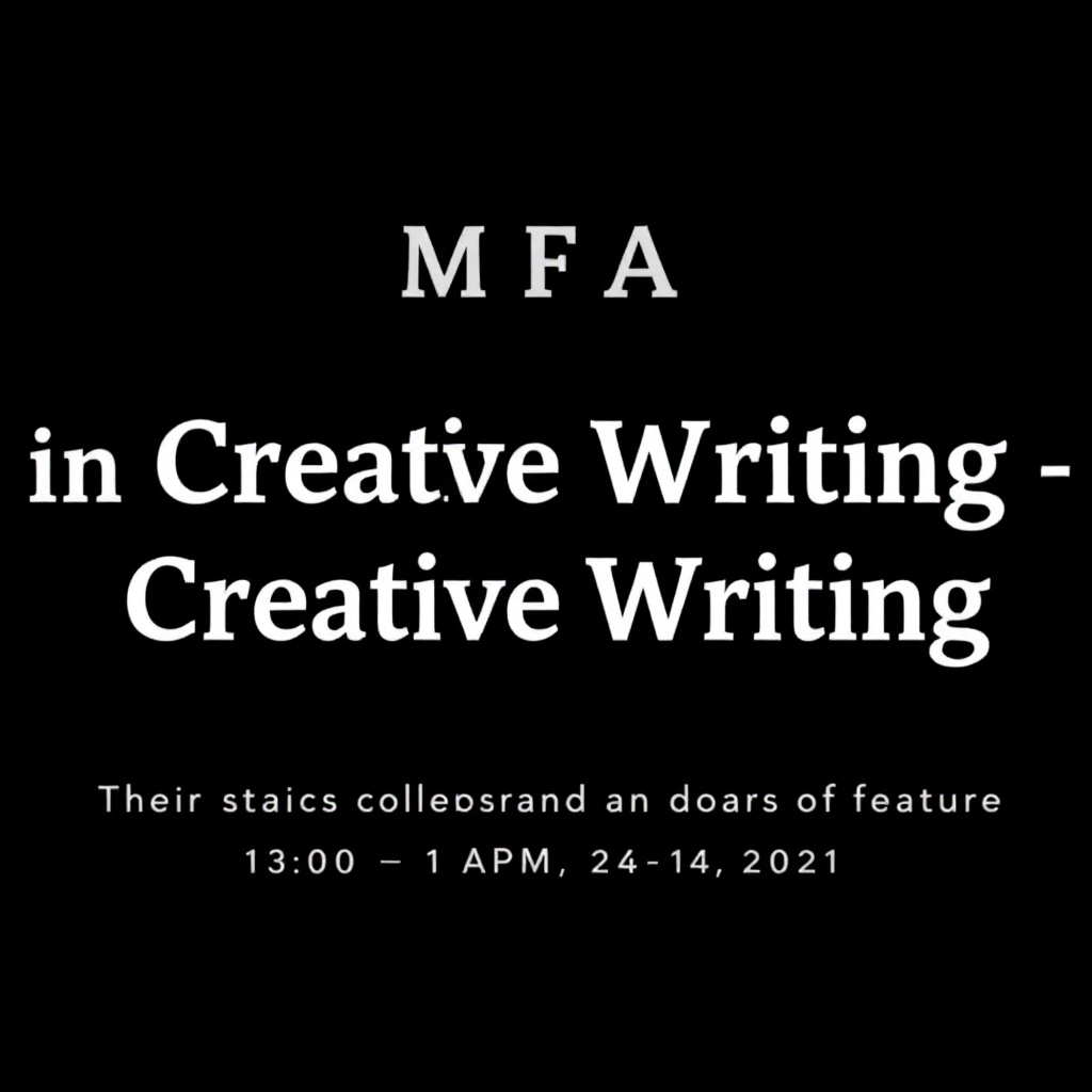 MFA in Creative Writing