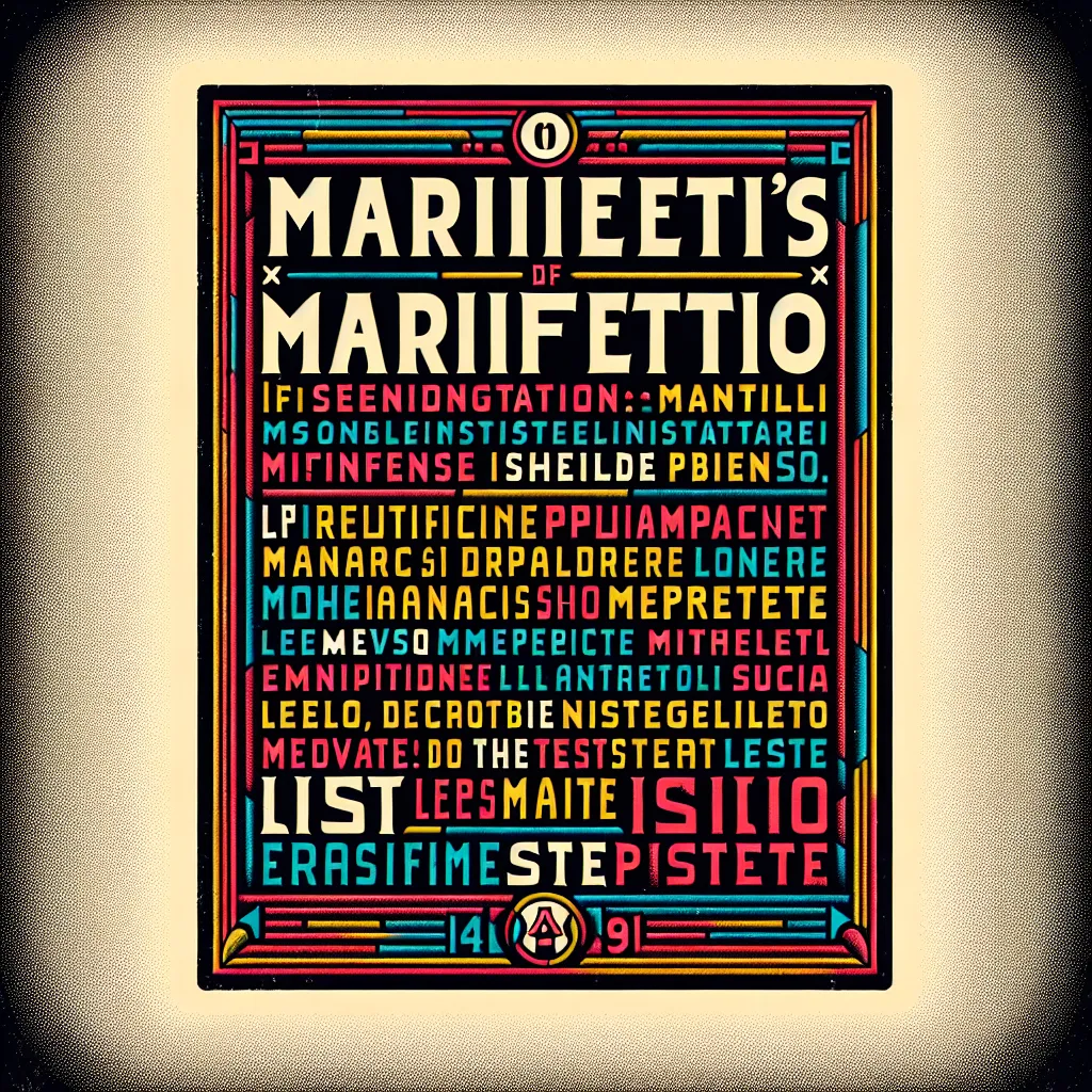 Marinetti's Manifesto