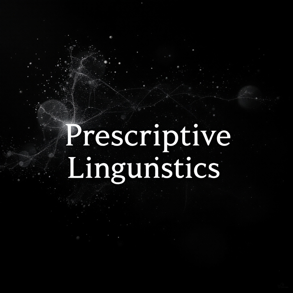 prescriptive linguistics