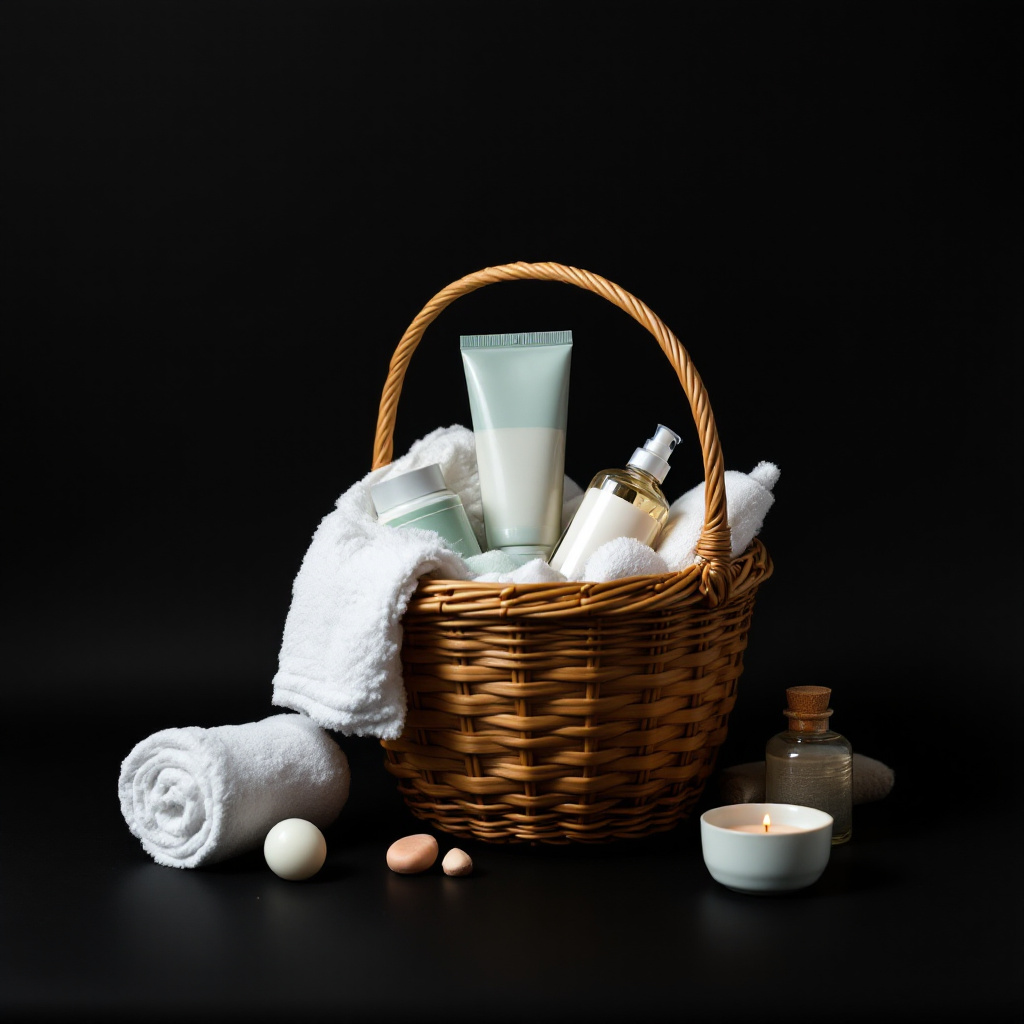 spa-themed basket